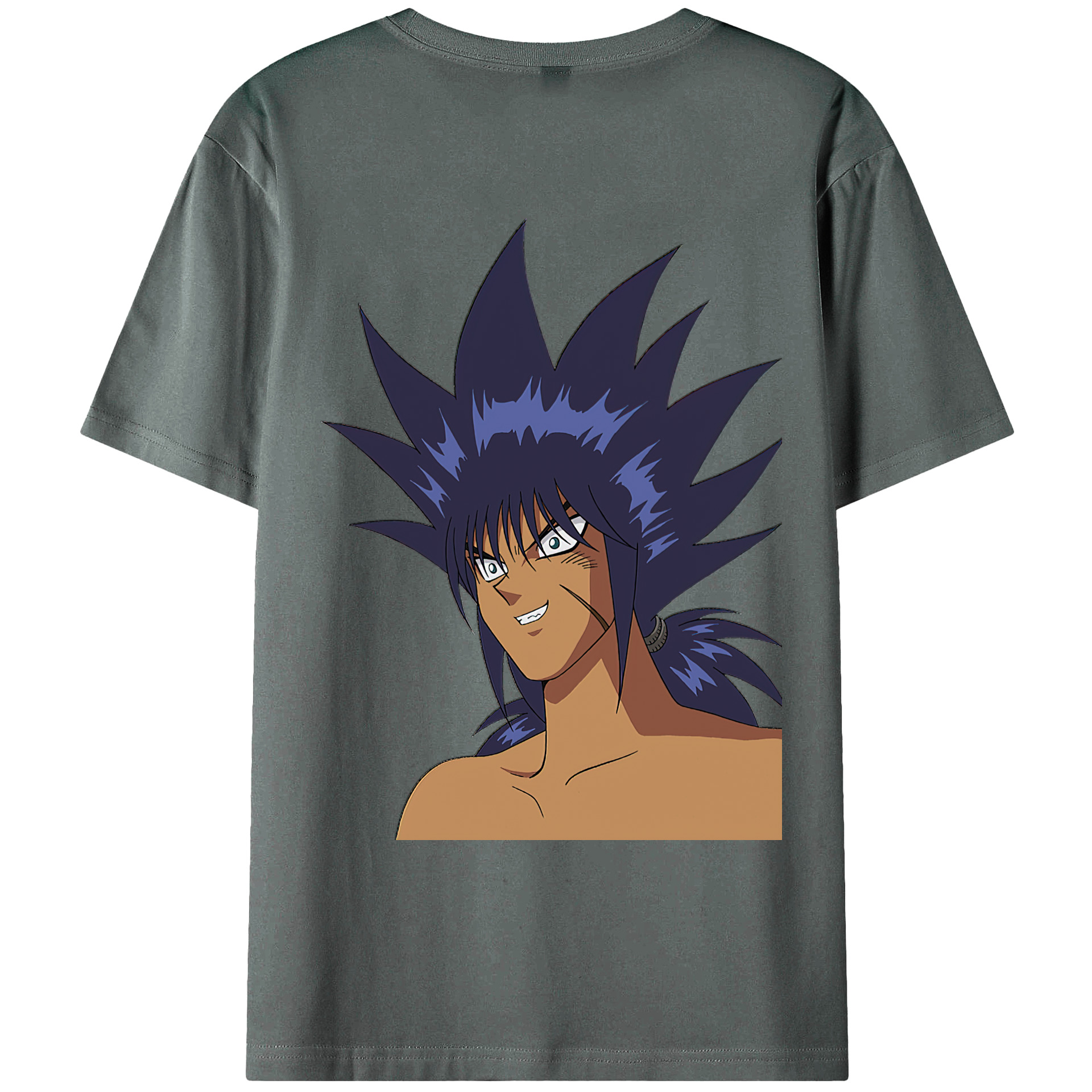 （画像用） 遊☆戯☆王 Yu-Gi-Oh! 綿100％ メンズ半袖Tシャツ（バックプリント） 通気性